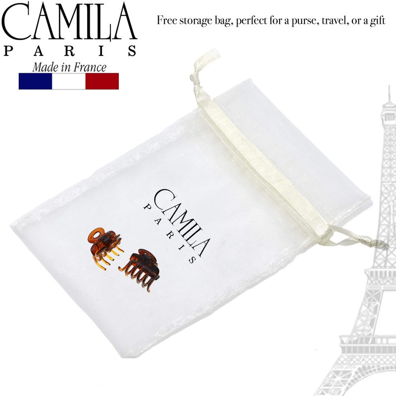 Camila Paris CP3/2 French Hair Clip for Women, Set of 2 Small 1 inch Girls Hair Claw Clips Jaw Fashion Durable and Styling Hair Accessories for Women, Strong Hold No Slip Grip, Made in France - Image 5
